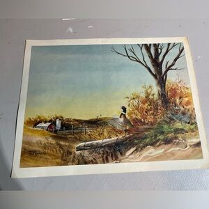 VINTAGE 1976 SHERM PEHRSON 11x14 FALL PRINT‎